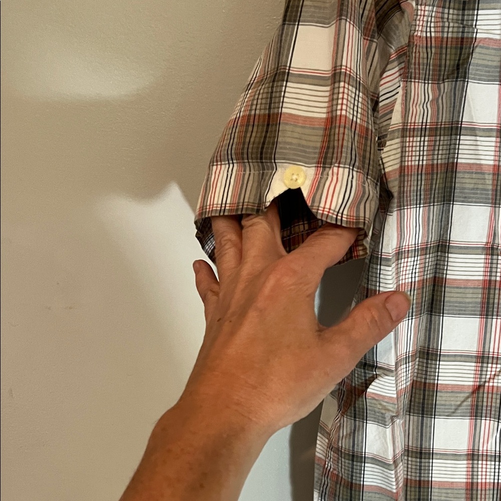 Old Navy Men's Multicolor Plaid Button-Down Shirt Large - Picture 4 of 7